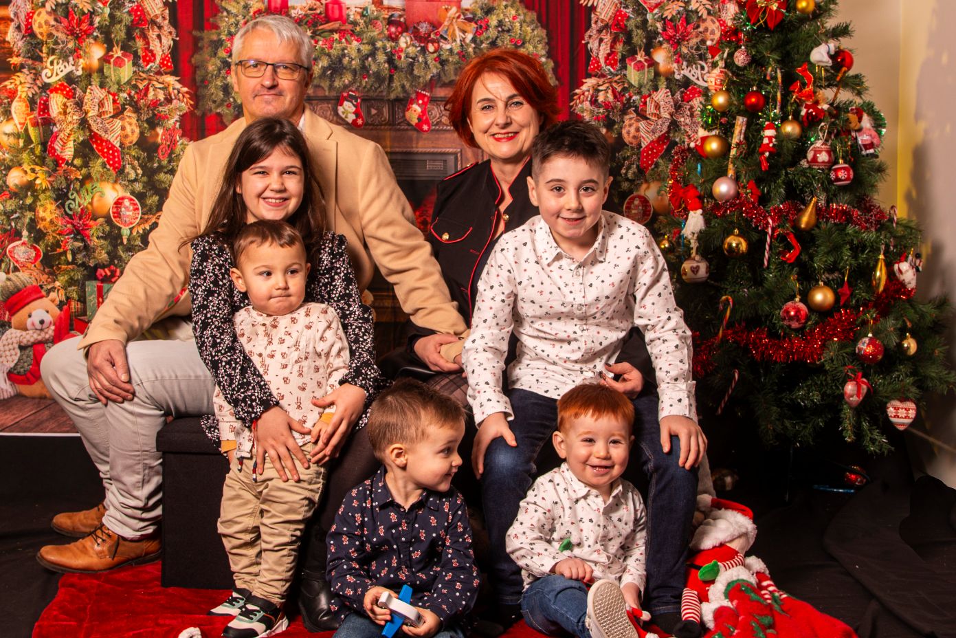 photo de famille en studio