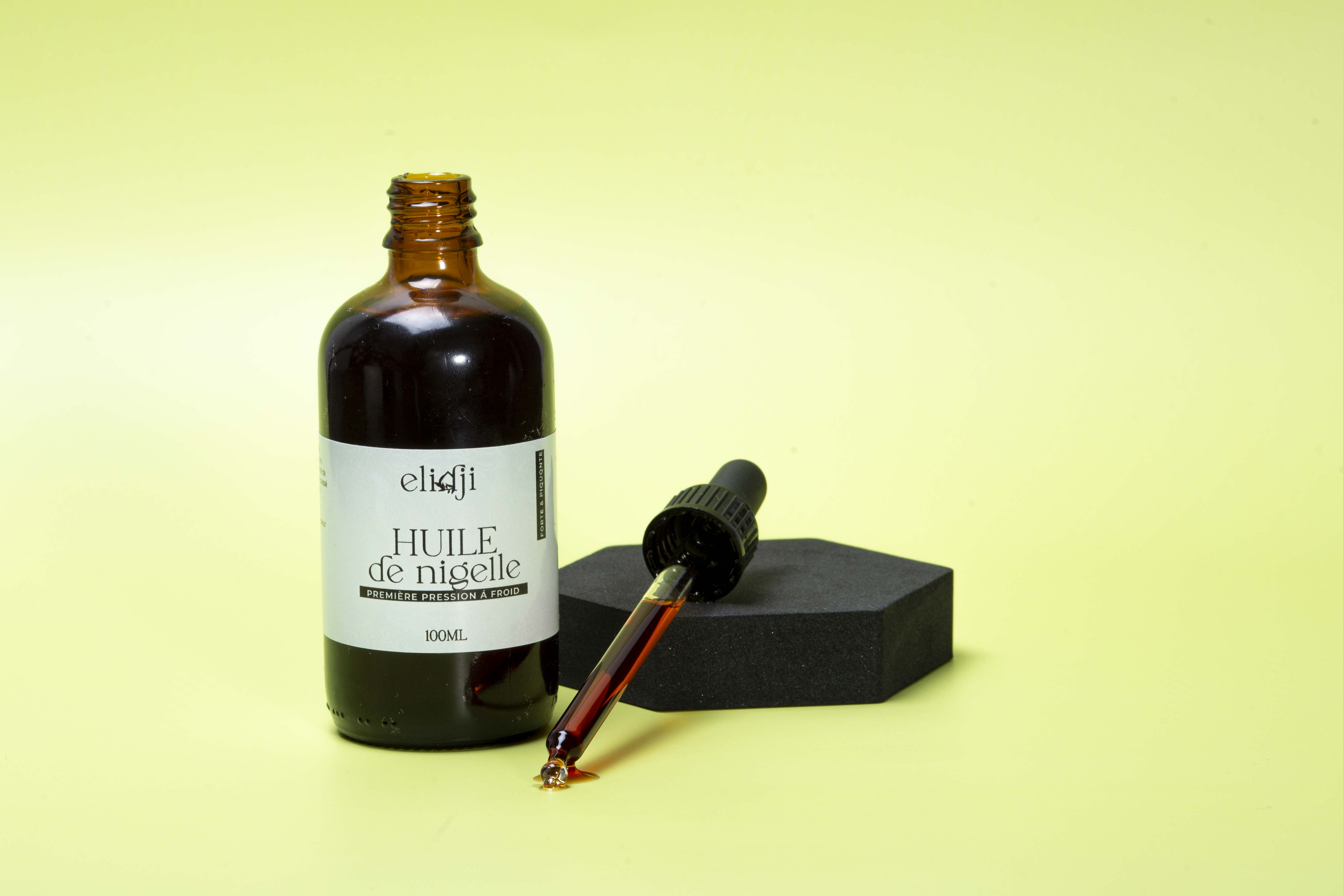 photo de produit, huile de nigèle